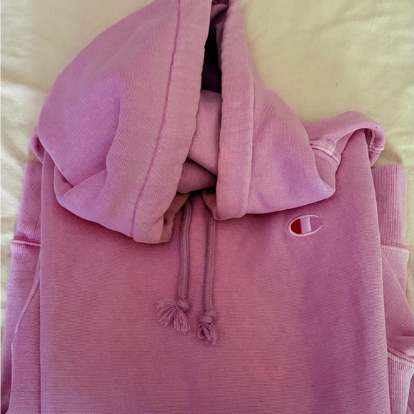 Vintage Champion Pink Pullover Hoodie with Logo S - Picture 2 of 7